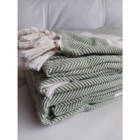 Traditional Hand-woven Cotton Blanket - 200 x 240cms - 3 Colourways 